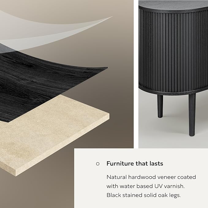 WERMO 71’’ Black Sideboard Cabinet - Image 5