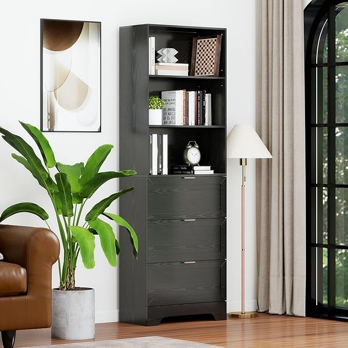 Modern Black Bookshelves and Bookcases by FTZxHKLX