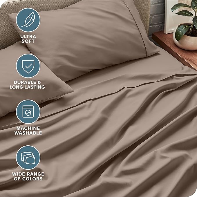 Bare Home Split Head Flex King Sheet Set - Image 5