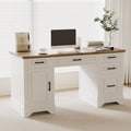 Executive Office Desk, Farmhouse 58" Office Desk by Hipicute