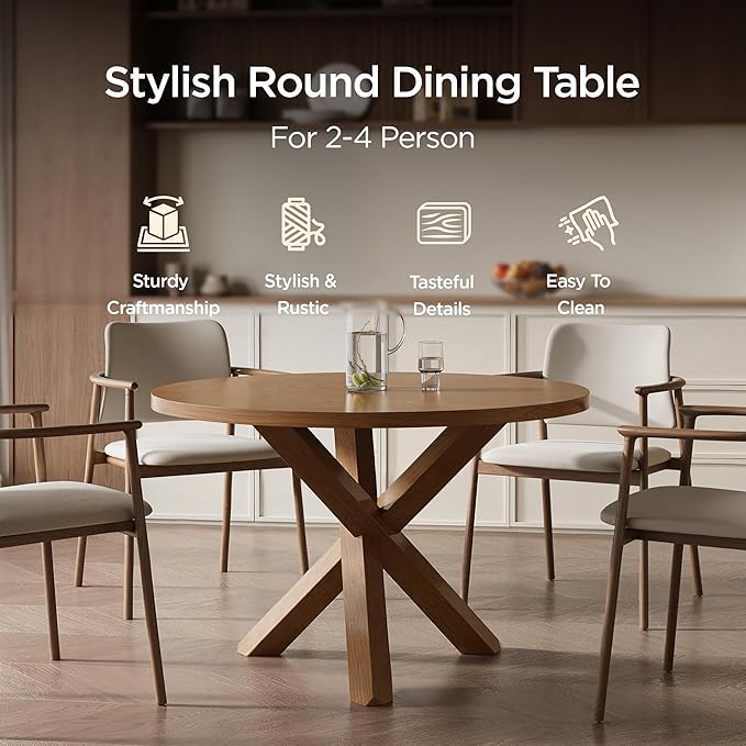 Acanva 47" Small Round Dining Table - Image 3