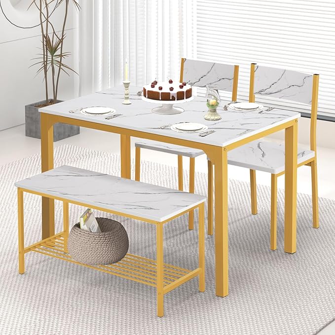 SogesHome 4-Piece Kitchen Table and 2 Chairs by SogesHome