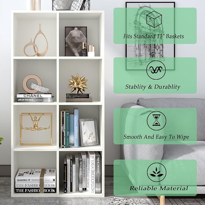 8-Cube Storage Shelf Bookcase - Image 7
