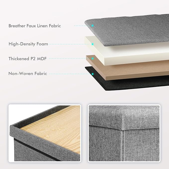 B FSOBEIIALEO Storage Ottoman - Image 5