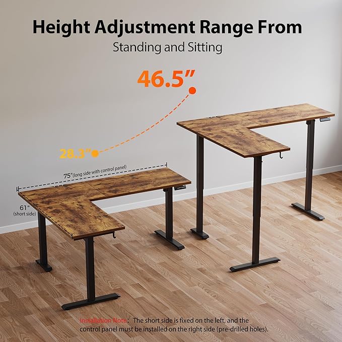 Agilestic L-Shaped Standing Desk Adjustable Height, Electric Corner Standing - Image 6