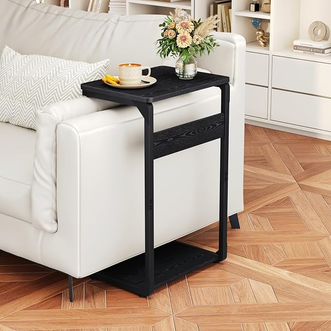 C-Shaped End Table, Small Side Table - Image 2