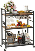 3 Tier Bar Cart, Home Bar Serving Cart by Unknown
