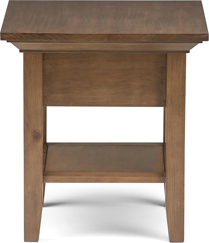 SIMPLIHOME Redmond SOLID WOOD 19 inch Wide Square Transitional End Side Table - Image 8