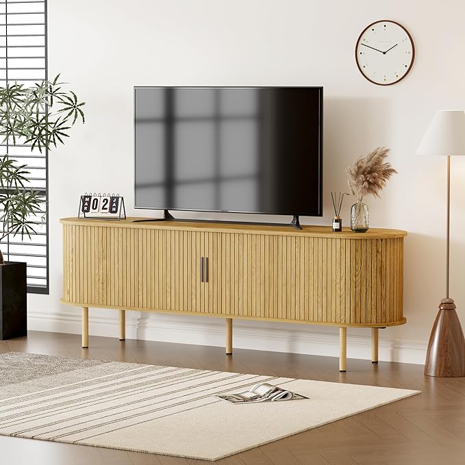 GarveeHome 70.1" TV Stand, Modern TV Console Table by GarveeHome
