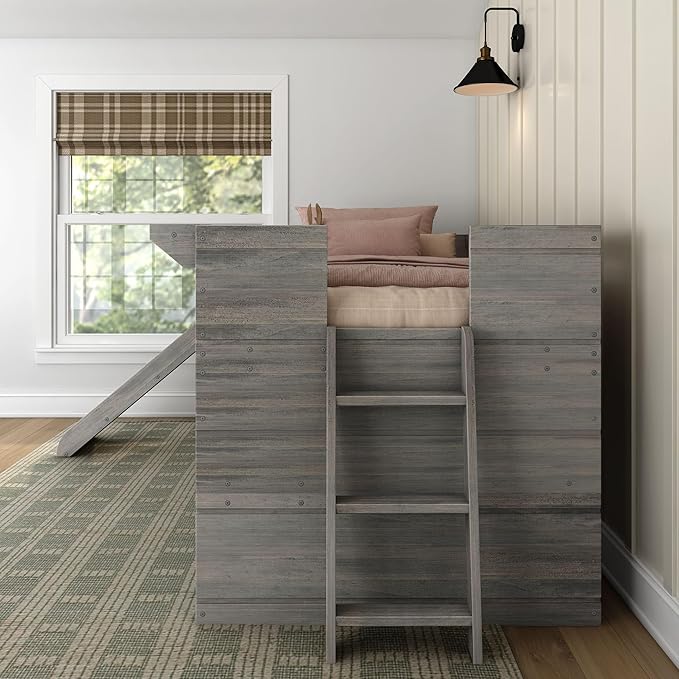 Max & Lily Loft Bed Twin Size, Solid Wood Low Loft Bed - Image 8