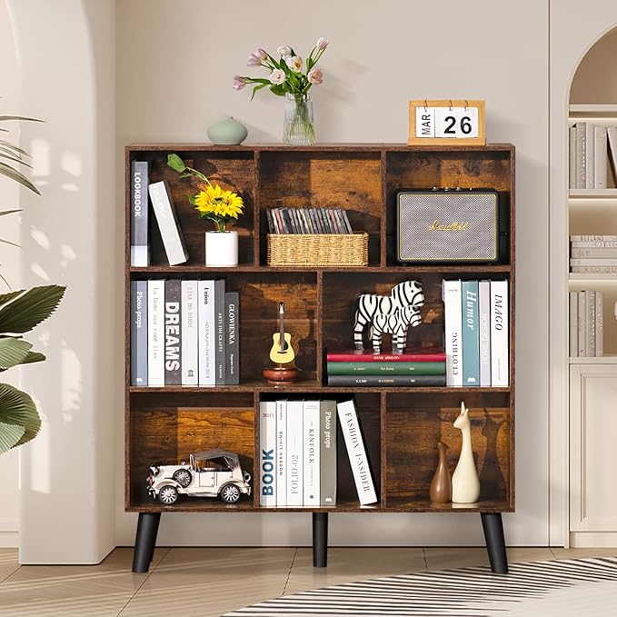 LEYAOYAO 8 Cube Bookshelf, 3 Tier Bookcase - Image 8
