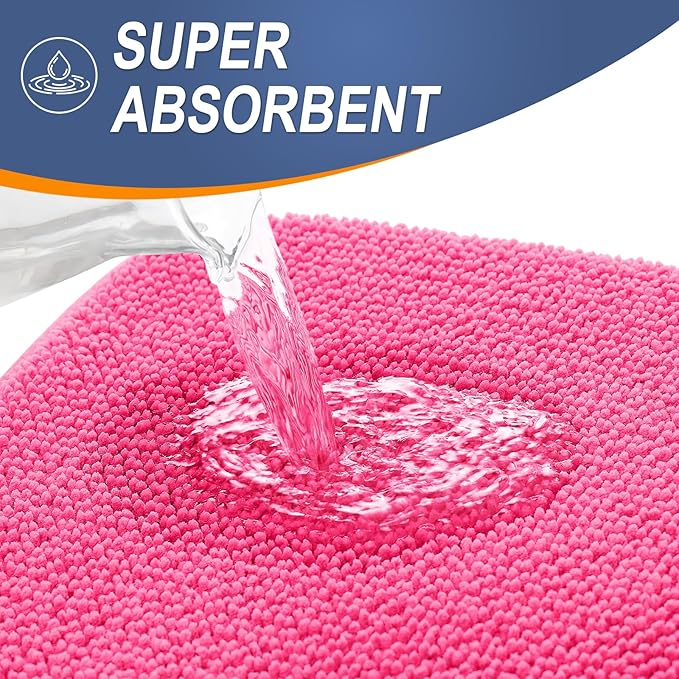 OLANLY Thick Memory Foam Bath Mat Rug 24x16, Extra Soft Absorbent Bathroom Rug - Image 3