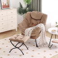 Lazy Chair with Ottoman, Modern Chair with Folding Footrest, Lounge Accent Chair by Furlide