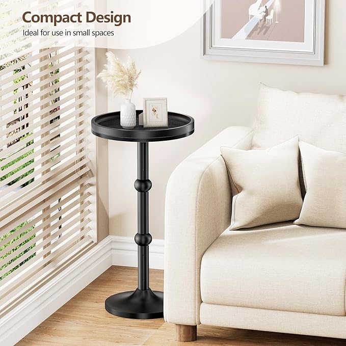 Small Round Side Table, Coffee Drink Table - Image 4