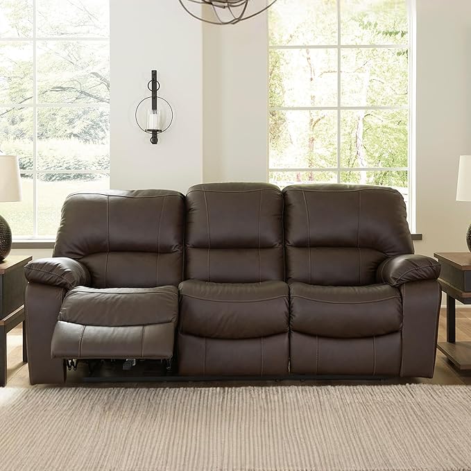 Signature Design by Ashley Leesworth Modern Leather Match Power Reclining Sofa - Image 2