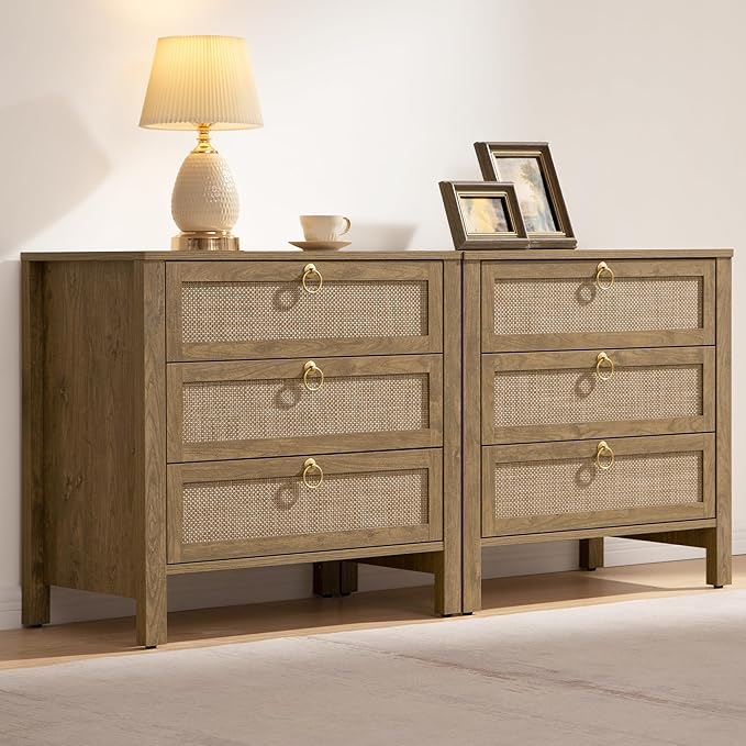 SICOTAS Nightstand Set 2 with Drawers by SICOTAS