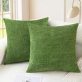 CaliTime Throw Pillow Covers Decorative 22 X 22 Inches Pack of 2 Cozy Chenille by CaliTime