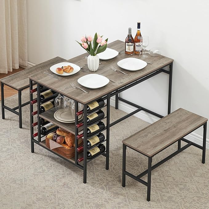 IDEALHOUSE Dining Table Set for 4, Kitchen Table Set for 4 by IDEALHOUSE