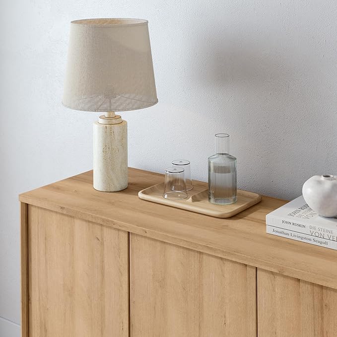 Prepac Natural Oak Finnley Sideboard Cabinet Buffet Cabinet - Image 6