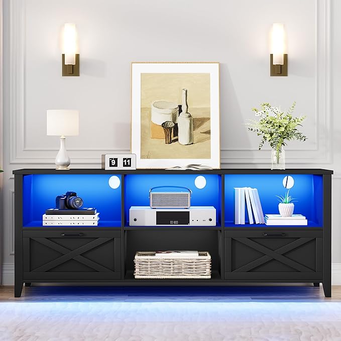 DWVO 70 Inch Farmhouse TV Stand by DWVO