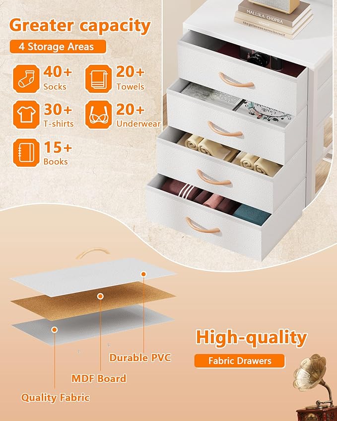 Furnulem Nightstand, Bedside Table - Image 5