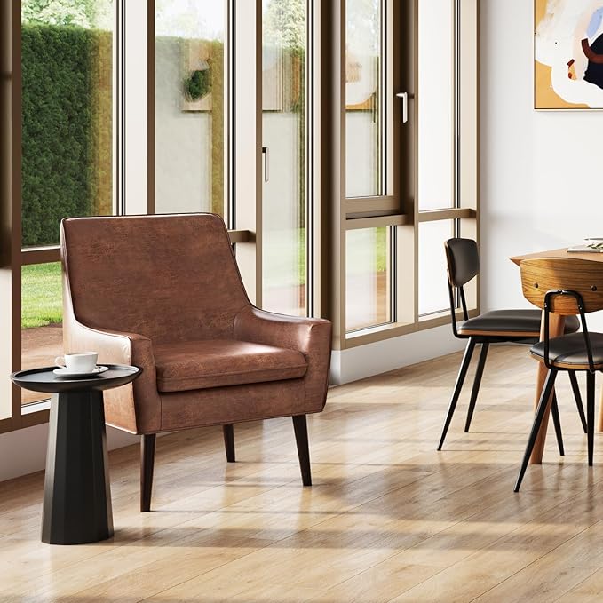 SIMPLIHOME Dayton Solid Mango Wood 13 Inch Wide Round Contemporary Wooden - Image 2