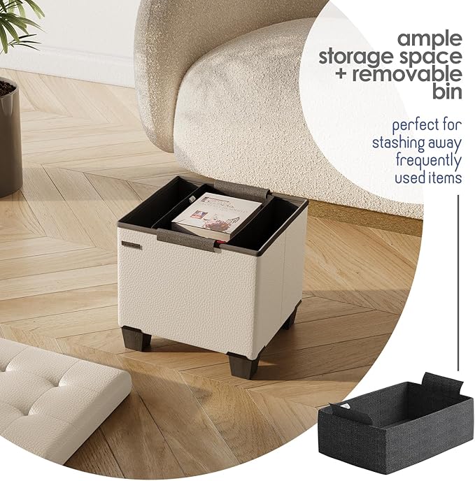 STORAGEBUD Storage Ottoman Cube - Image 3
