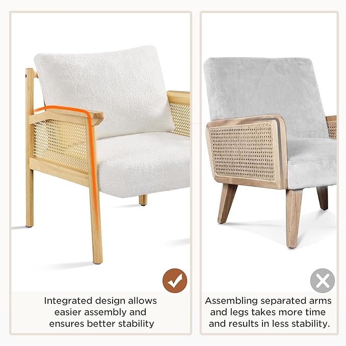 Yaheetech Accent Boucle Vanity Chair - Image 7
