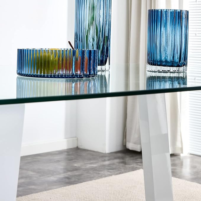 63" Modern Glass Dining Table - Image 7