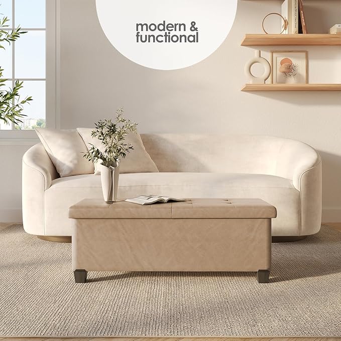 STORAGEBUD Storage Ottoman Bench - Image 2