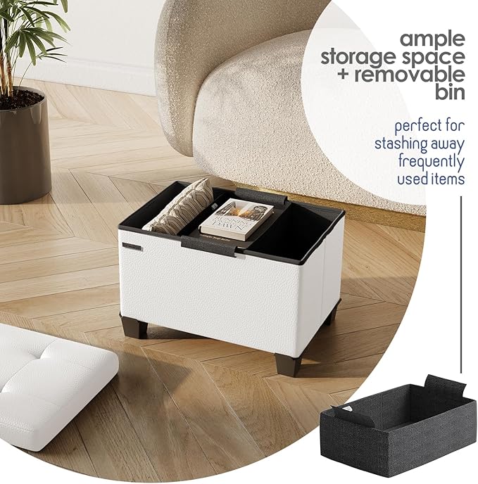 STORAGEBUD Storage Ottoman Cube - Image 3