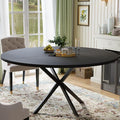 47.24" Round Dining Table, Modern Dining Room Table by Qiaoxuan
