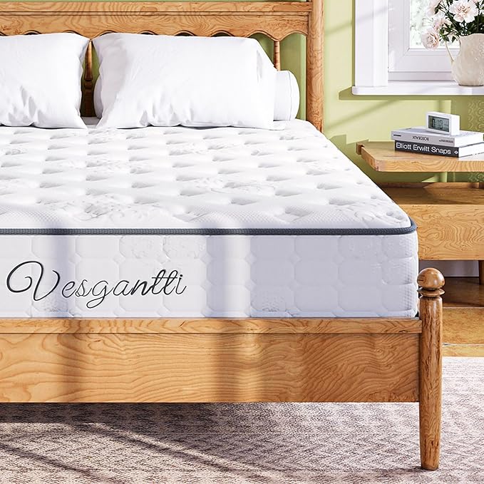 Twin XL Mattress 10 Inch-Hybrid Mattress in a Box-Individual Pocket Springs by Vesgantti