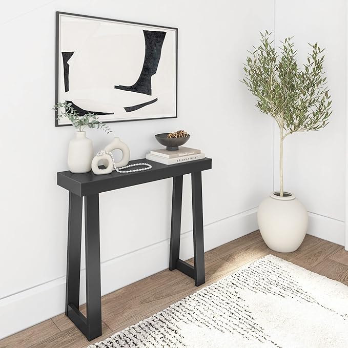 Plank+Beam Solid Wood Console Table, 36 Inch, Sofa Table, Narrow Entryway Table by PlankBeam