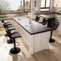 YOUNIKE Brown Bar Stools Set of 6 Modern Swivel Counter Height Bar Chair by YOUNIKE