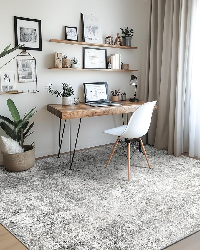 Washable Area Rugs 8'x10' Non-Slip Modern Abstract Soft - Image 9