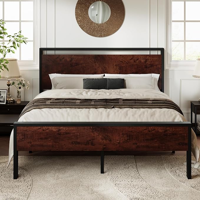 Allewie Queen Size Platform Bed Frame by Allewie