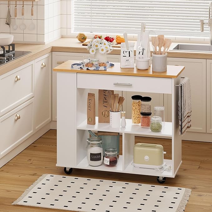 Shintenchi Kitchen Island on Wheels by Shintenchi