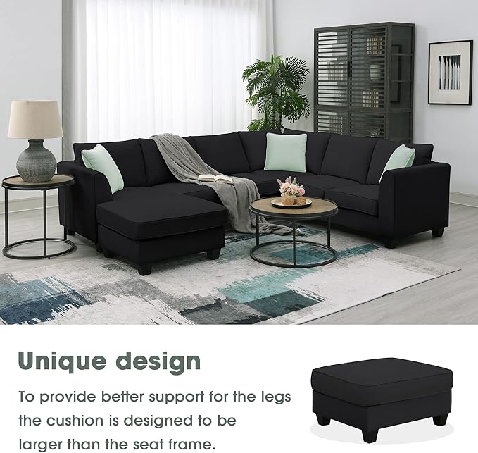 112" Upholstered Sectional Sofa Sets - Image 7