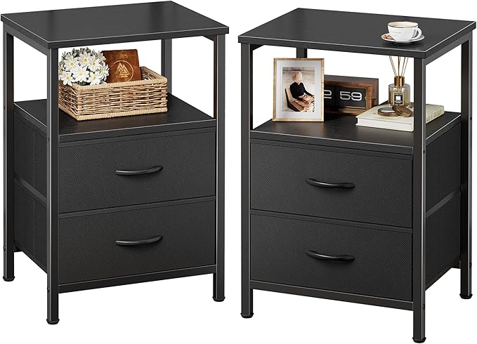 Huuger Night Stand Set of 2, Nightstand by Huuger