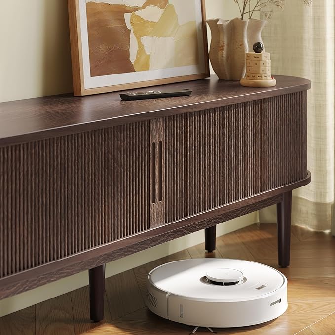 LINSY 70" Fluted TV Stand, Modern Entertainment Center - Image 8