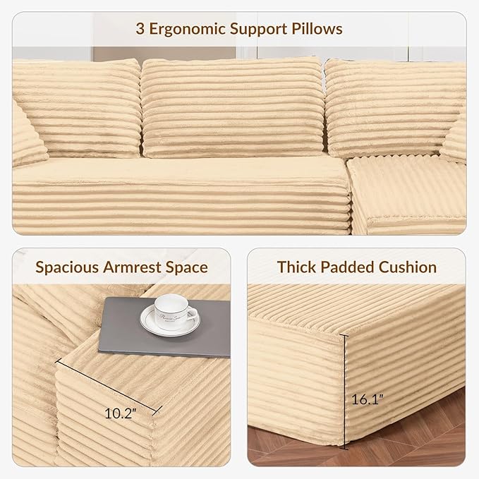 COMHOMA 105”Modular Sectional Sofa - Image 8