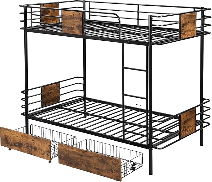 Twin XL Over Twin XL Metal Bunk Bed - Image 7