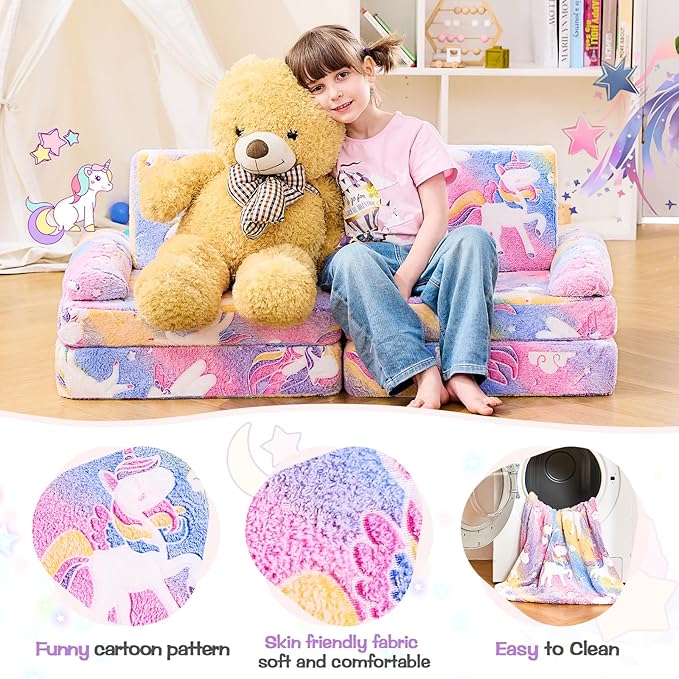 IFNOW Modular Kids Play Couch, Toddler Couch Kids Sofa, Child Sectional Sofa - Image 4