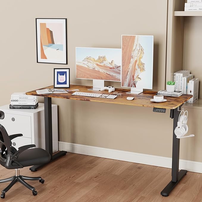 Electric Standing Desk Adjustable Height, 55x24 Inches Sit Stand up Desktop - Image 7