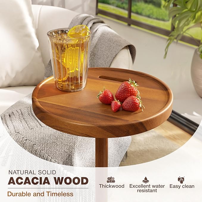 Drink Table, 24.4" Tall Compact Side Table - Image 4