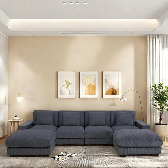 Sectional Couches for Living Room, Stylish Sectional Loveseat Sofa - Image 3