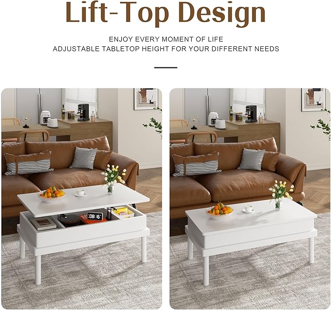 Shintenchi Coffee Table, Lift Top Coffee Table - Image 4