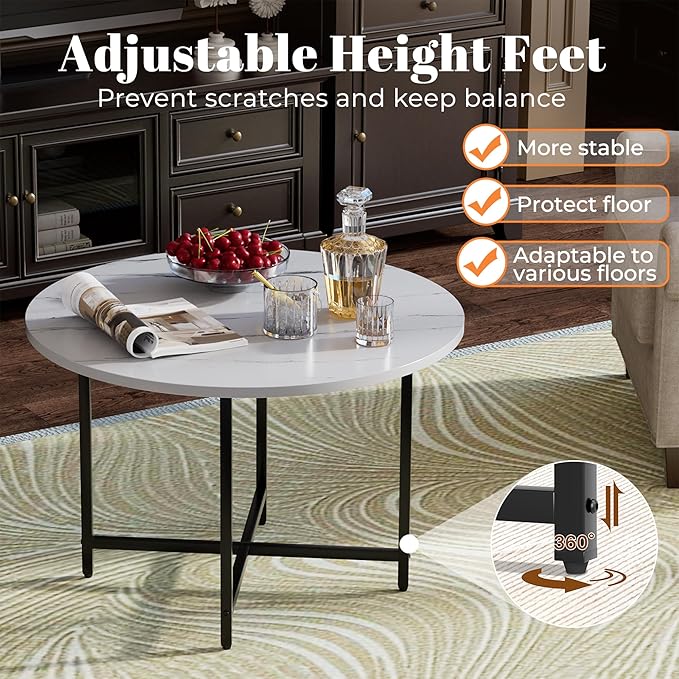 Round Coffee Table, Small Coffee Tables - Image 4