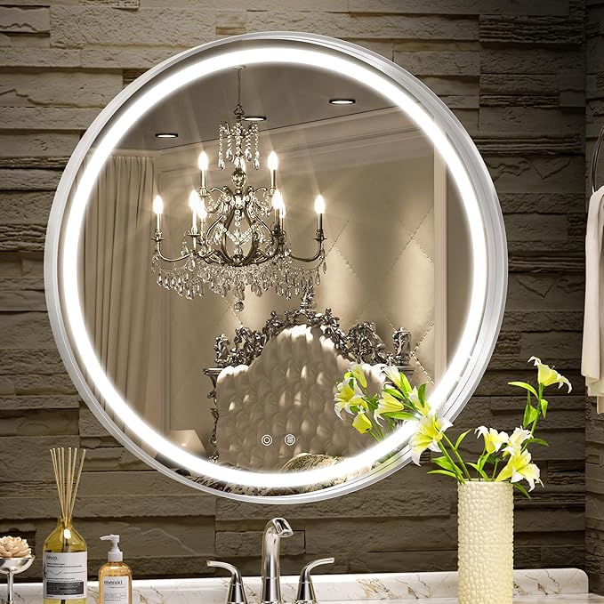 Hasipu 24 Round LED Mirror for Bathroom by Whatssuitableisthebest